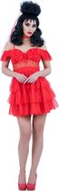 Smiffy's - Horror Films Kostuum - Bruid Van Beetlejuice Lydia - Vrouw - Rood - Extra Small - Halloween - Verkleedkleding