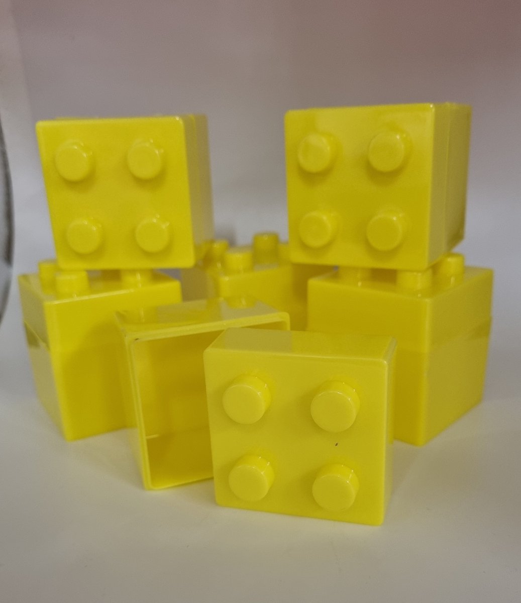 Legoblok Doosjes Geel (6st)