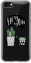 Case Company® - Hoesje geschikt voor iPhone 8 hoesje - Hey you cactus - Soft Cover Telefoonhoesje - Bescherming aan alle Kanten en Schermrand