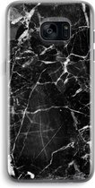 Case Company® - Hoesje geschikt voor Samsung Galaxy S7 Edge hoesje - Zwart Marmer - Soft Cover Telefoonhoesje - Bescherming aan alle Kanten en Schermrand