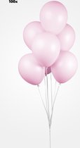 100x Ballon de Luxe rose pastel 30cm - biodégradable - Festival party fête anniversaire pays thème air hélium