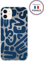 Bigben Connected, Case voor iPhone XR/11 Hybride Halfstijf Schokbestendig met gedrukte patronen, Blauw