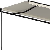 vidaXL - Luifel - handmatig - uittrekbaar - 400x350 - cm - crèmekleurig