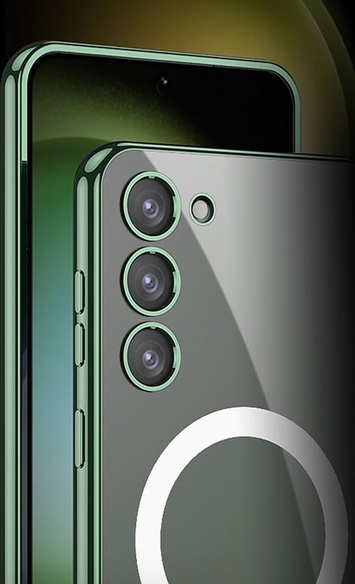 Coque Samsung Galaxy S23 MagSafe Back Cover TPU Transparent/Violet