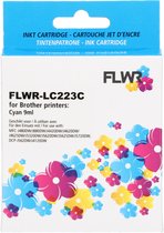 FLWR - Inktcartridge / LC-223C / Cyaan - Geschikt voor Brother