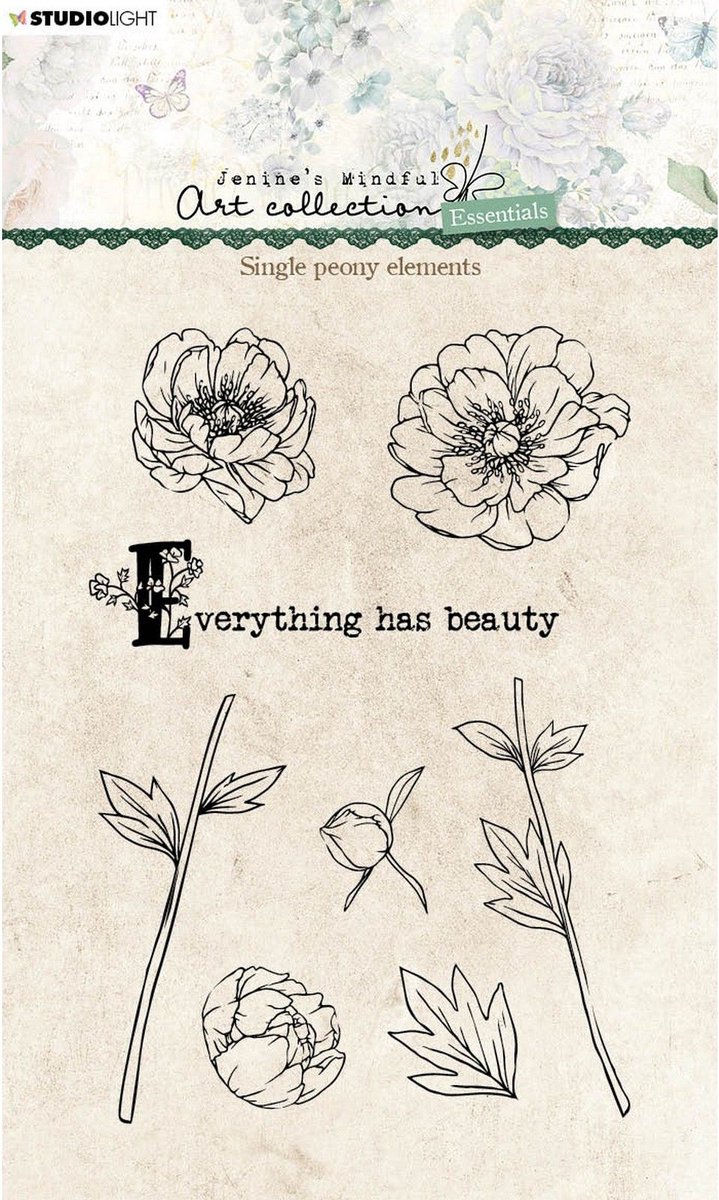 Studio Light Essentials Clear Stamp Single Peony Elements