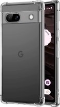 Hoesje geschikt voor Google Pixel 7a - Back Cover Case ShockGuard Transparant