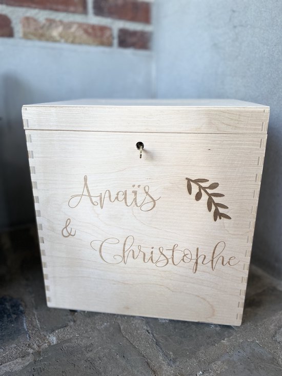 Boîte enveloppe en bois - dimensions 29cmx25cmx30cm - mariage