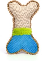 Nobleza Hondenspeelgoed - Honden piepspeelgoed - Pluche hondenknuffel - Piepspeeltje voor honden - 23 cm - Blauw