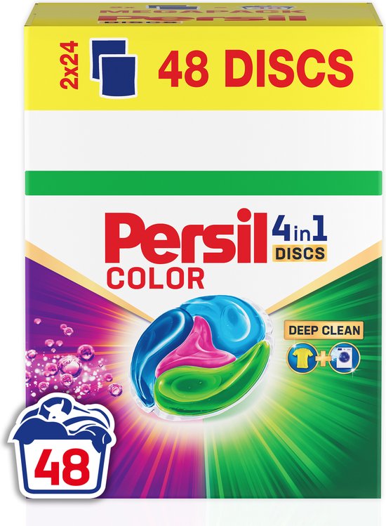 Persil Discs Color Deep Clean - Wascapsules - Gekleurde Was - Voordeelverpakking - 48 Wasbeurten