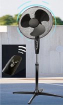 Vizyon Vz-2020 - 40 cm - Staande ventilator - Ventilator met afstandsbediening - Fan - Statiefventilator Zwart (40 W) - 3 snelheidsinstellingen