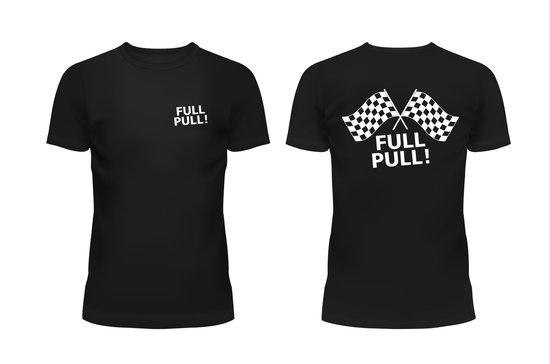 FULL PULL! - T-shirt zwart L