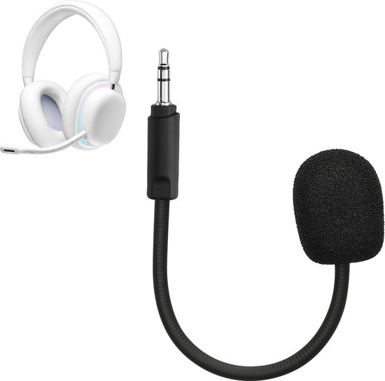 Foto: Kwmobile microfoon voor gaming headset geschikt voor logitech g735 16 cm in zwart