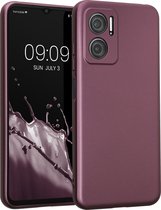 kwmobile metallic telefoonhoesje van TPU - geschikt voor Xiaomi Redmi 10 5G - Flexible case voor smartphone - In metallic lila