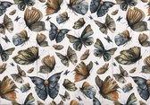 Fotobehang - Vlies Behang - Geschilderde Motten - Vlinders - 368 x 280 cm