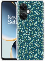 Cazy Hoesje geschikt voor OnePlus Nord CE 3 Lite 5G Blaadjespatroon