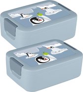 Sunware - Sigma home Food to go lunch box Pingouin bleu - Set de 2