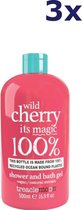 Treaclemoon Bad en Douchegel Wild Cherry Magic - 3x500 ml - Voordeelverpakking