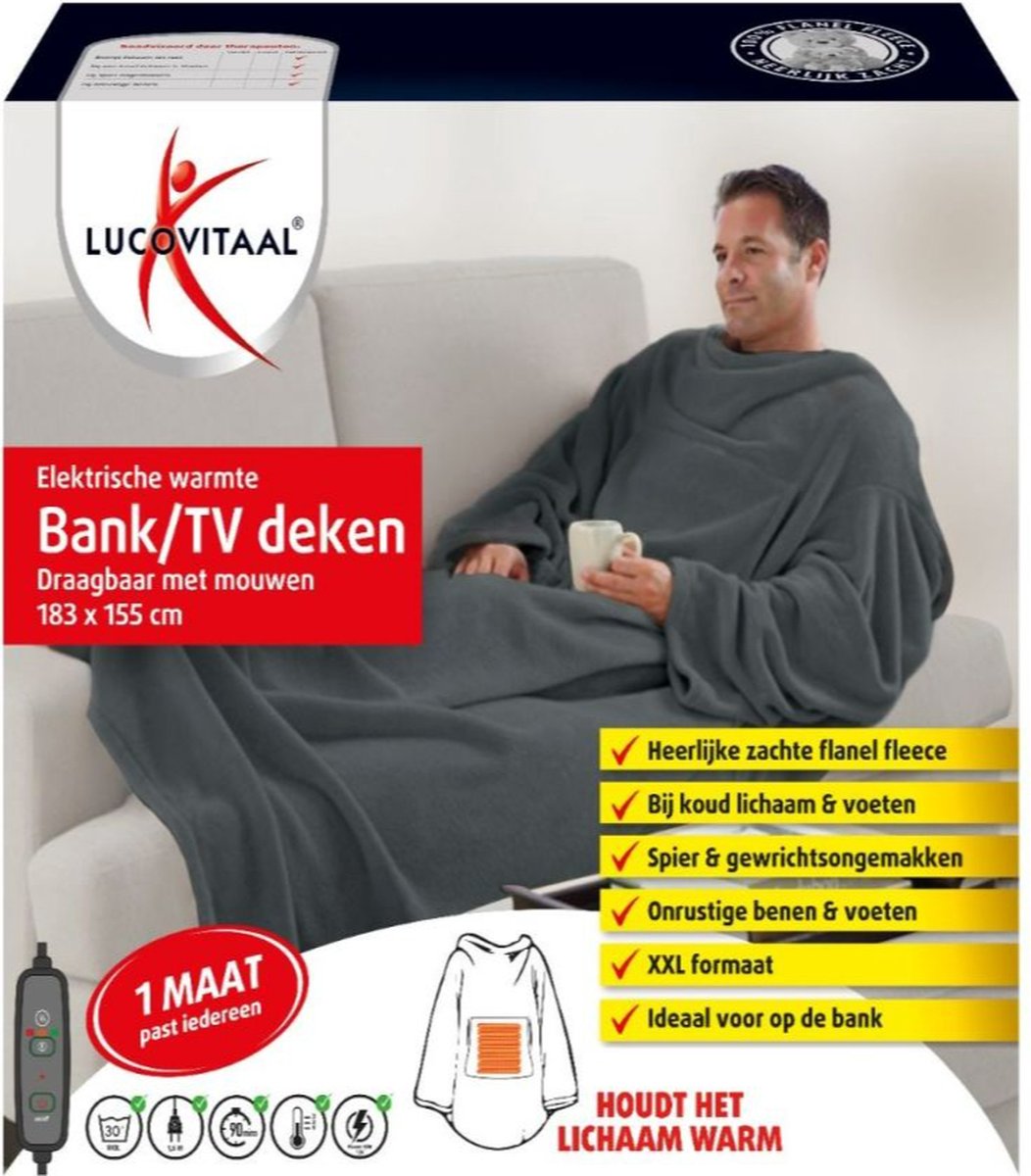 Lucovitaal Elektrische warmte Bank/TV deken – foto 6