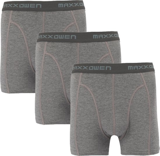 Bamboo Boxershort- Bamboo Onderbroeken - Maxx Owen - Super zacht - Antibacterieel - Perfect draagcomfort - 95% Bamboo - 3 stuks - Jogging grey - M