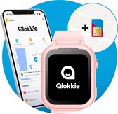 Qlokkie Kiddo Pro - Montre GPS Enfant 4G - Tracker GPS - Appel vidéo - Définir la zone de sécurité - Fonctions d'alarme SOS - Smartwatch Kids - Avec carte SIM et application mobile - Rose