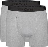 Basics boxer met gulp light grey melee 2 pack voor Heren | Maat XXL