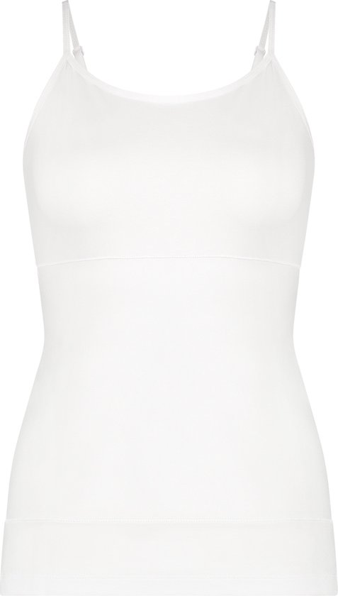 Basics spaghetti top shape wit voor Dames | Maat XL