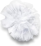 Party Stars Tulle Decoratiebloem 20 Cm Wit