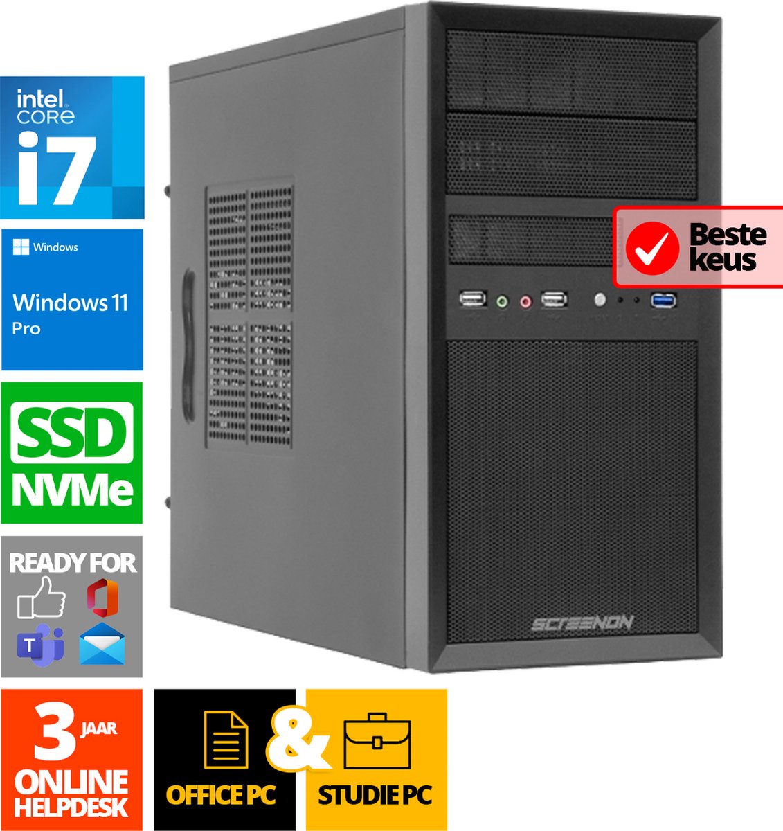 Intel Compleet PC | Intel Core i7 | 32 GB DDR4 | 1 TB SSD - NVMe | GTX ...
