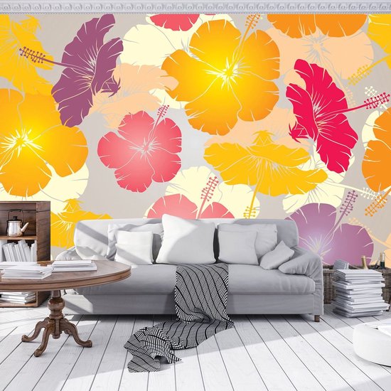Photomural jaune, revêtement mural