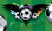 Fotobehang - Vlies Behang - Fußball - Voetbal - 254 x 184 cm