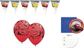 Disney Cars - McQueen – Feestpakket – Ballonnen – Vlaggenlijn – Uitnodigingen – Versiering - Kinderfeest.
