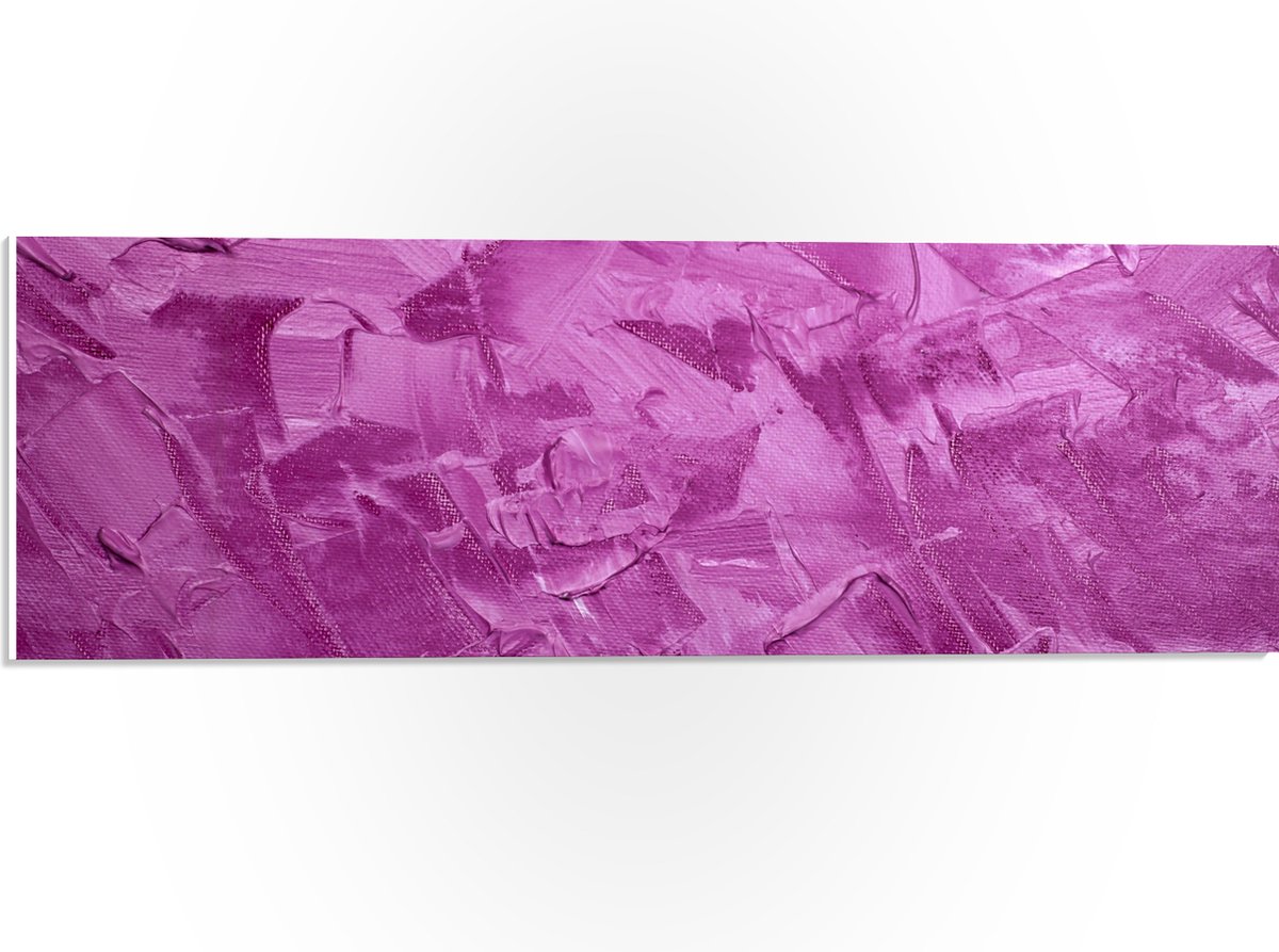 PVC Schuimplaat - Schilderij - Verf - Kunst - Paars - 60x20 cm Foto op PVC Schuimplaat (Met Ophangsysteem)