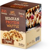 XXL Nutrition - Belgian Protein Waffle - Eiwitrijke Belgische Wafel - Proteïne Snack - Original - 6 Stuks