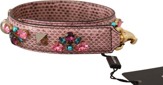 Bandoulière accessoire de sac en cuir cristal rose