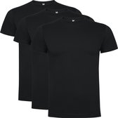3 Pack Roly Dogo Heren T-Shirt 100% katoen Ronde hals Donker Grijs Maat XXL Premium