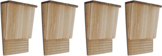 Foto: Vidaxl vleermuizenkasten 4 st 22x12x34 cm hout