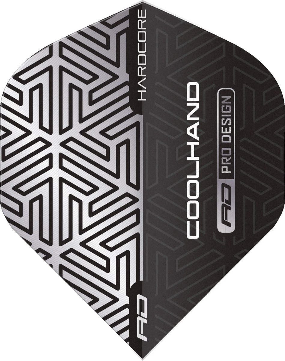 Red Dragon Luke Humphries Hardcore Cool Hand Grey & White - Dart Flights