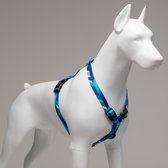 Lindo Dogs - Harnais pour chien de Luxe - Harnais pour chien - Harnais réglable - Harnais anti-traction - Blue Dream - Vert/ Blauw - S