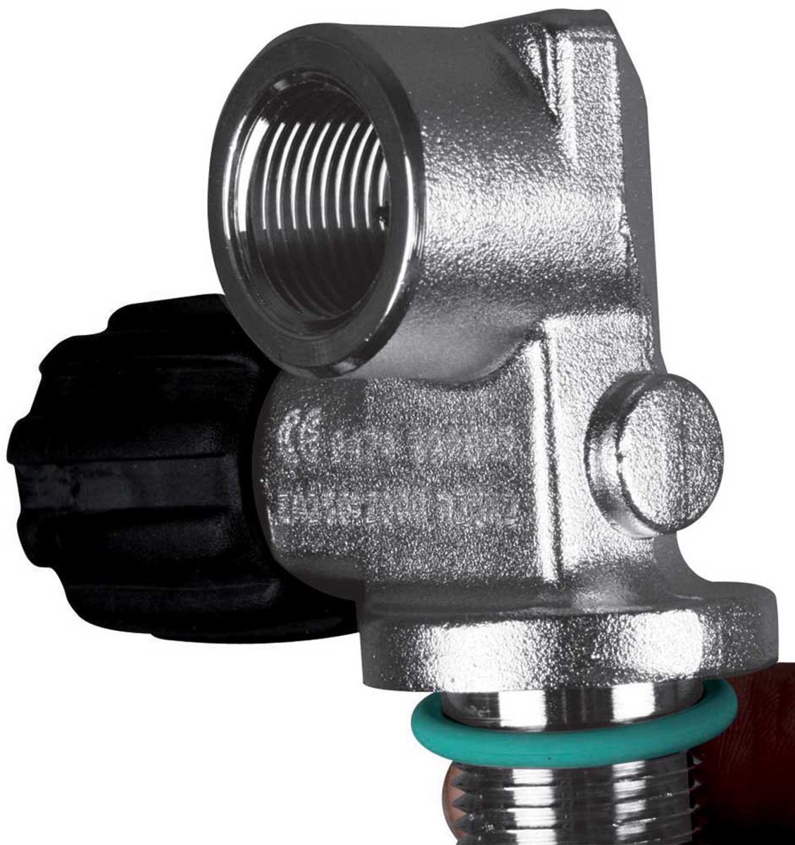 Oms Din Mono 300 Bar Klep Zwart,Zilver