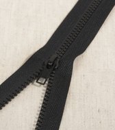 Deelbare rits 65cm zwart - polyester stevige rits met bloktandjes