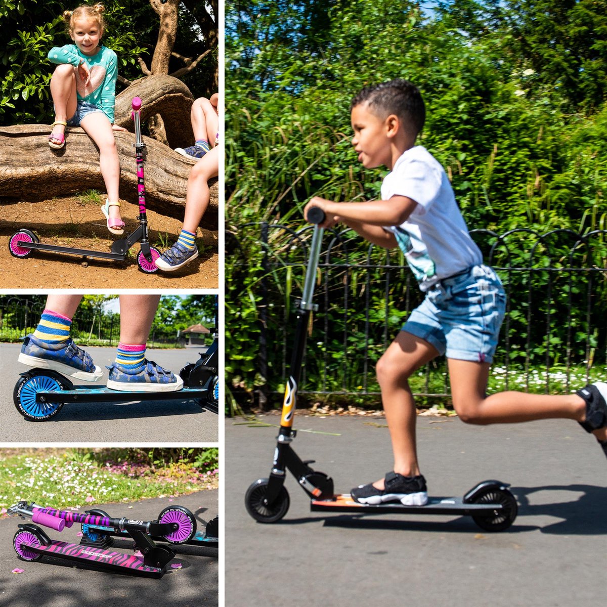 Achat bopster Trottinette Enfant Pliante 2 Roues Bleu Camo en gros