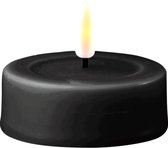 Deluxe Homeart groot waxinelicht - Waxinelichtjes 2 stuks - Led kaars - Elektrische kaarsen - Waxinelichtjes led - Kunstkaarsen - Led kaarsen op batterijen - Led kaarsen met bewegende vlam - Zwart