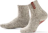 SOXS® Wollen sokken | SOX3560 | Beige | Kuithoogte | Maat 30-34 | Antislip | Caramel Swirl label