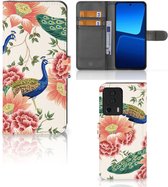 Telefoonhoesje met Pasjes geschikt voor Xiaomi 13 Lite Pink Peacock