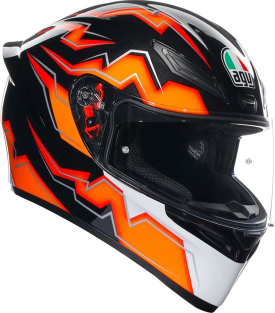 Agv K1 S E2206 Kripton Zwart Oranje 008 Integraalhelm - Maat L - Helm