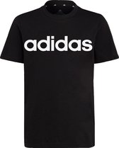 adidas Sportswear Essentials Linear Logo Katoenen T-shirt - Kinderen - Zwart- 164