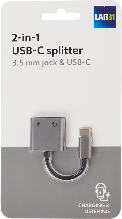 Adaptateur USB-C vers prise Jack TRRS audio et prise de charge