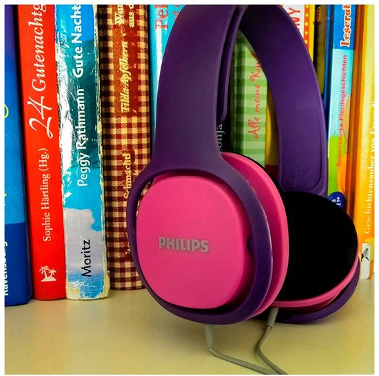Philips SHK2000 - Kids Koptelefoon - On-Ear Volumebegrenzing - Roze/Paars - Ergonomische hoofdband