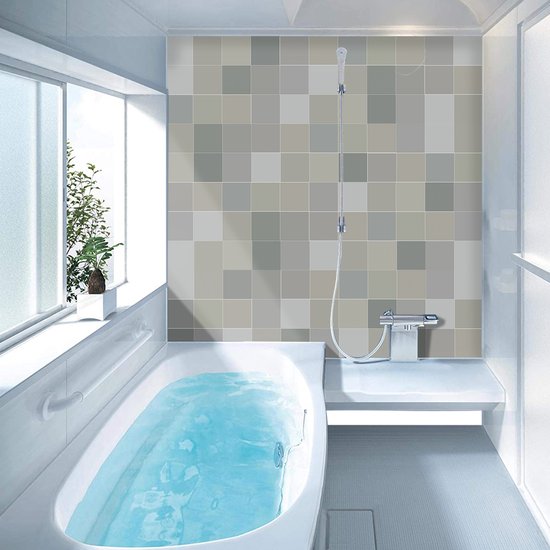 Ulticool Décoration carrelages Carrelage - Stickers muraux Teintes Grises Décoration murale - 15 Pièces Adhésifs Foil Carrelage - Carrelage Adhésif Auto Adhésif - Sticktiles - WC - Salle De Bains - Cuisine